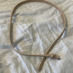 Elegant Beige faux Leather Belt